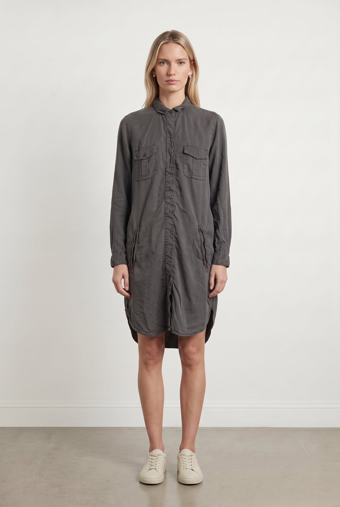 Robe Chemise Grise - Taille XXS/32 de la marque The Kooples | PARAD120722 - Vendu par Paradigme - Image 1