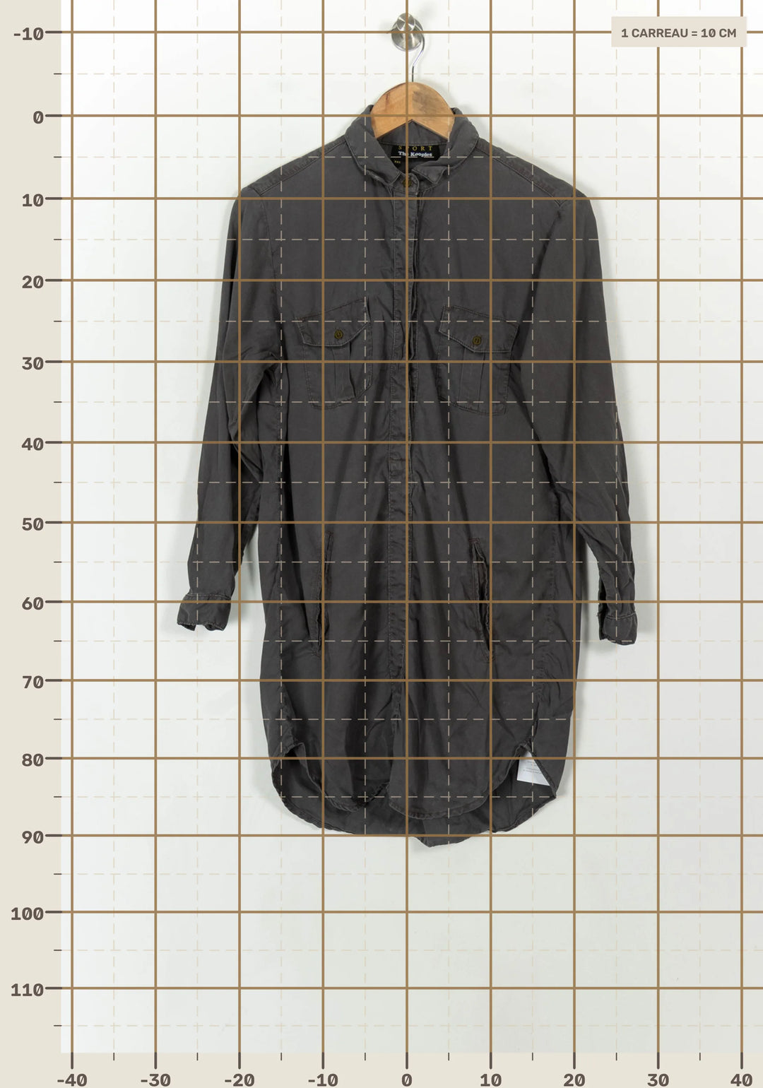 Robe Chemise Grise - Taille XXS/32 de la marque The Kooples | PARAD120722 - Vendu par Paradigme - Image 4