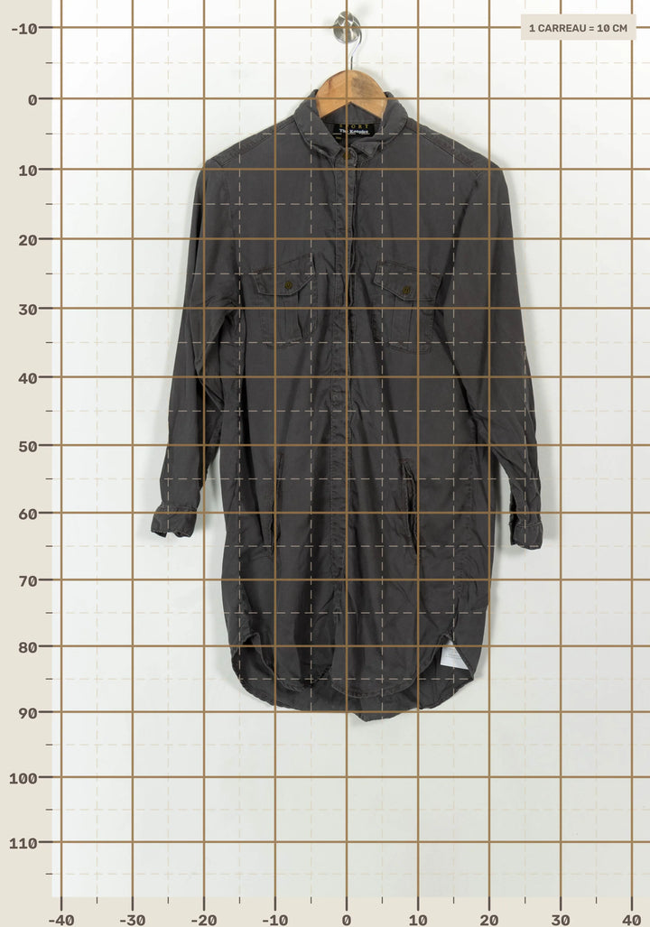 Robe Chemise Grise - Taille XXS/32 de la marque The Kooples | PARAD120722 - Vendu par Paradigme - Image 4