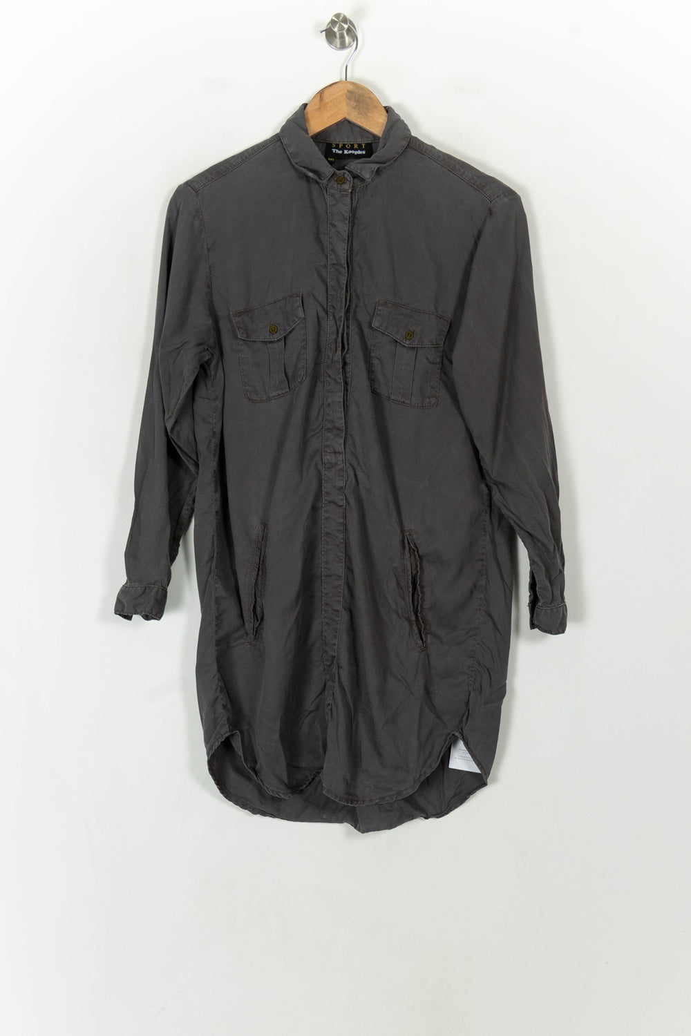 Robe Chemise Grise - Taille XXS/32 de la marque The Kooples | PARAD120722 - Vendu par Paradigme - Image 2