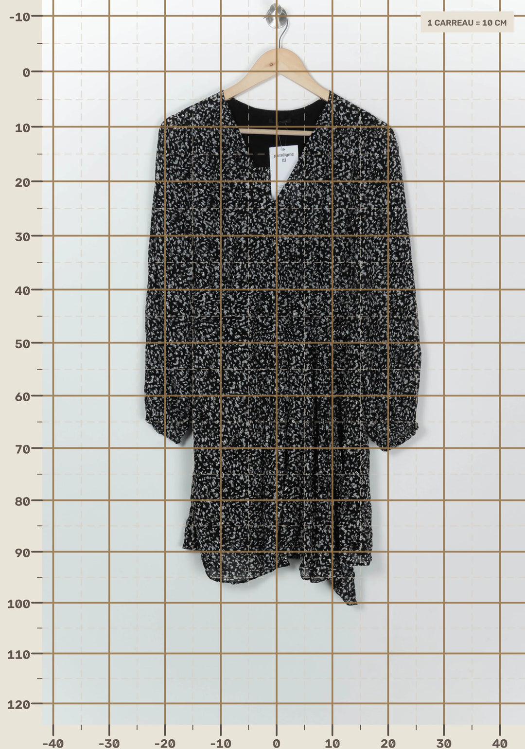 Robe Courte Noire et Blanche - Taille L/40 de la marque IKKS | PARAD120723 - Vendu par Paradigme - Image 4