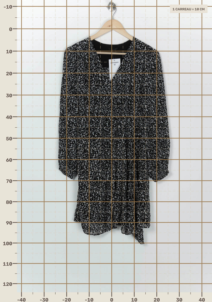Robe Courte Noire et Blanche - Taille L/40 de la marque IKKS | PARAD120723 - Vendu par Paradigme - Image 4