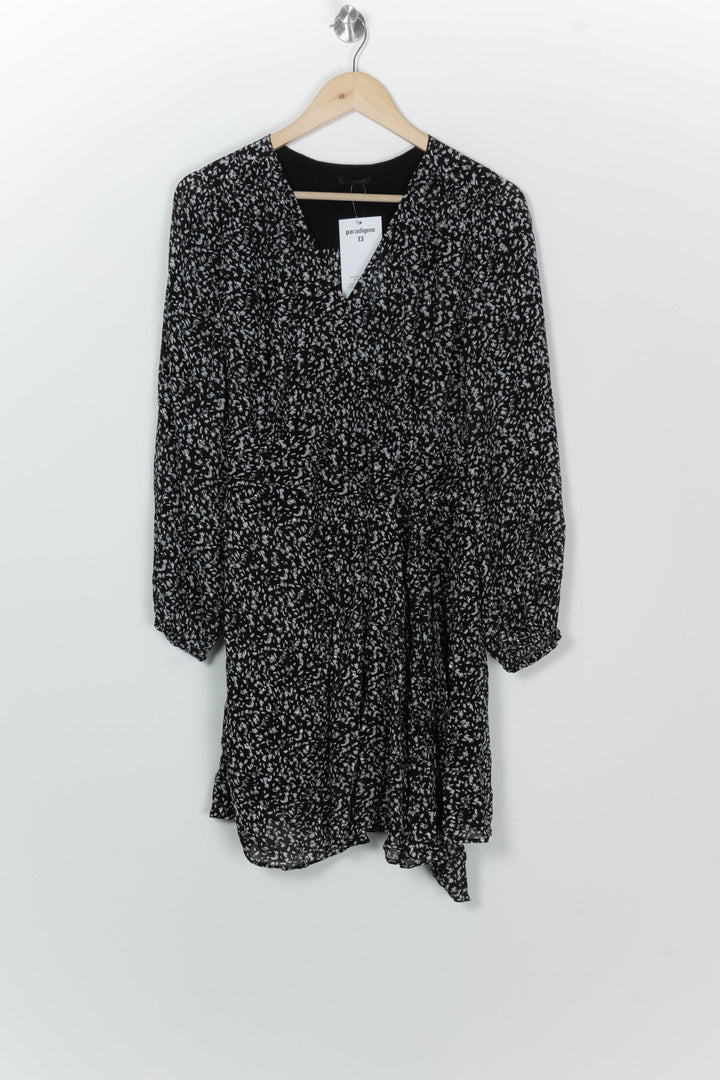 Robe Courte Noire et Blanche - Taille L/40 de la marque IKKS | PARAD120723 - Vendu par Paradigme - Image 2