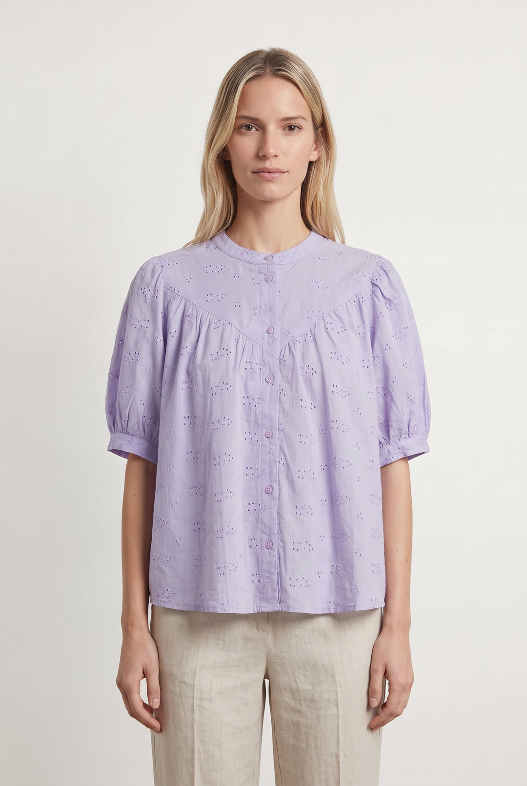 Blouse en dentelle violette - Taille S/36 de la marque Grace &amp; Mila | PARAD120724 - Vendu par Paradigme - Image 1