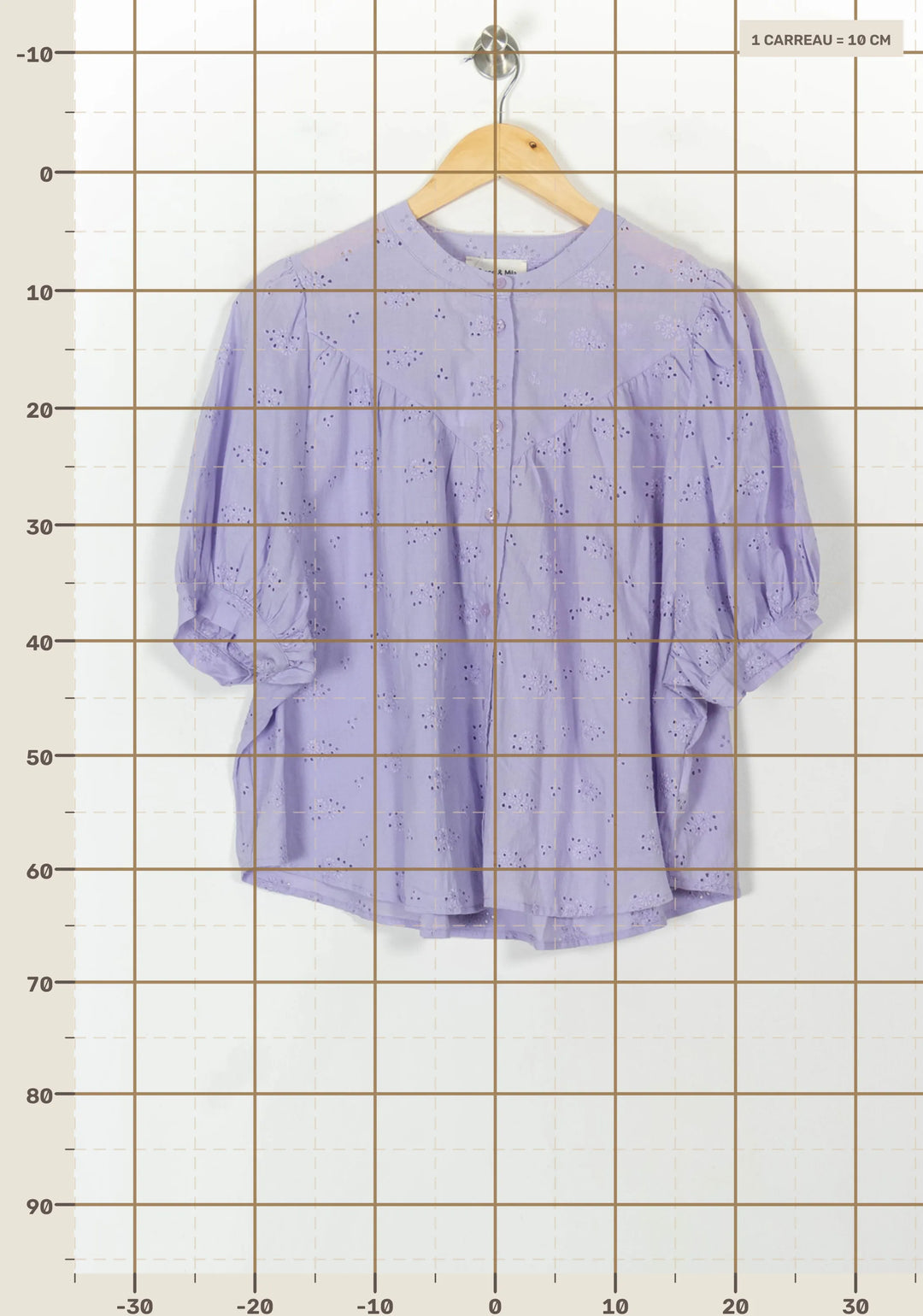 Blouse en dentelle violette - Taille S/36 de la marque Grace &amp; Mila | PARAD120724 - Vendu par Paradigme - Image 4