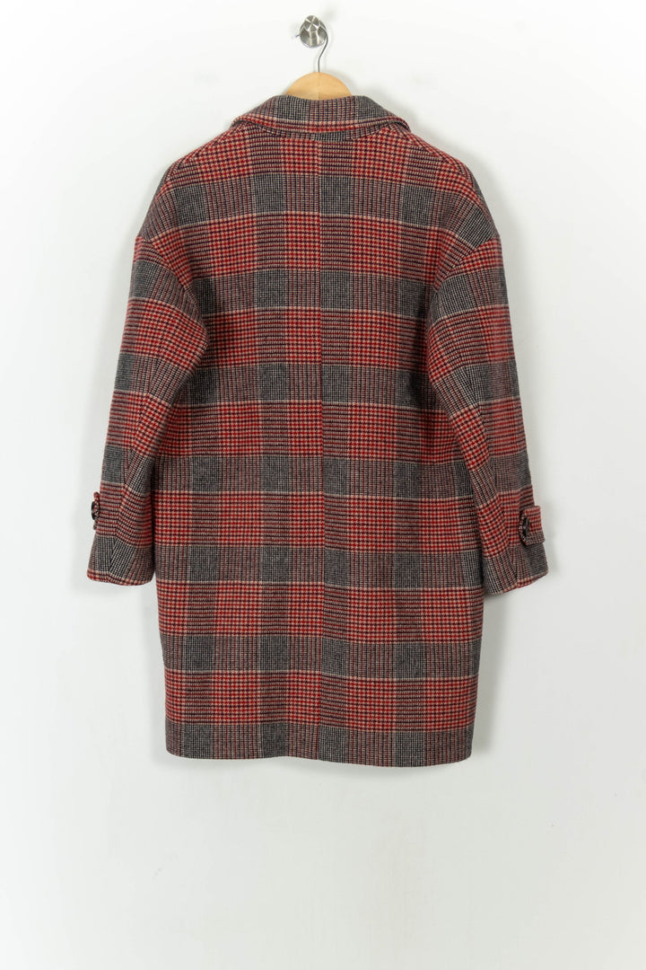 Manteau Carreaux Gris et Rouge - Taille S/36 de la marque Ekyog | PARAD120725 - Vendu par Paradigme - Image 5
