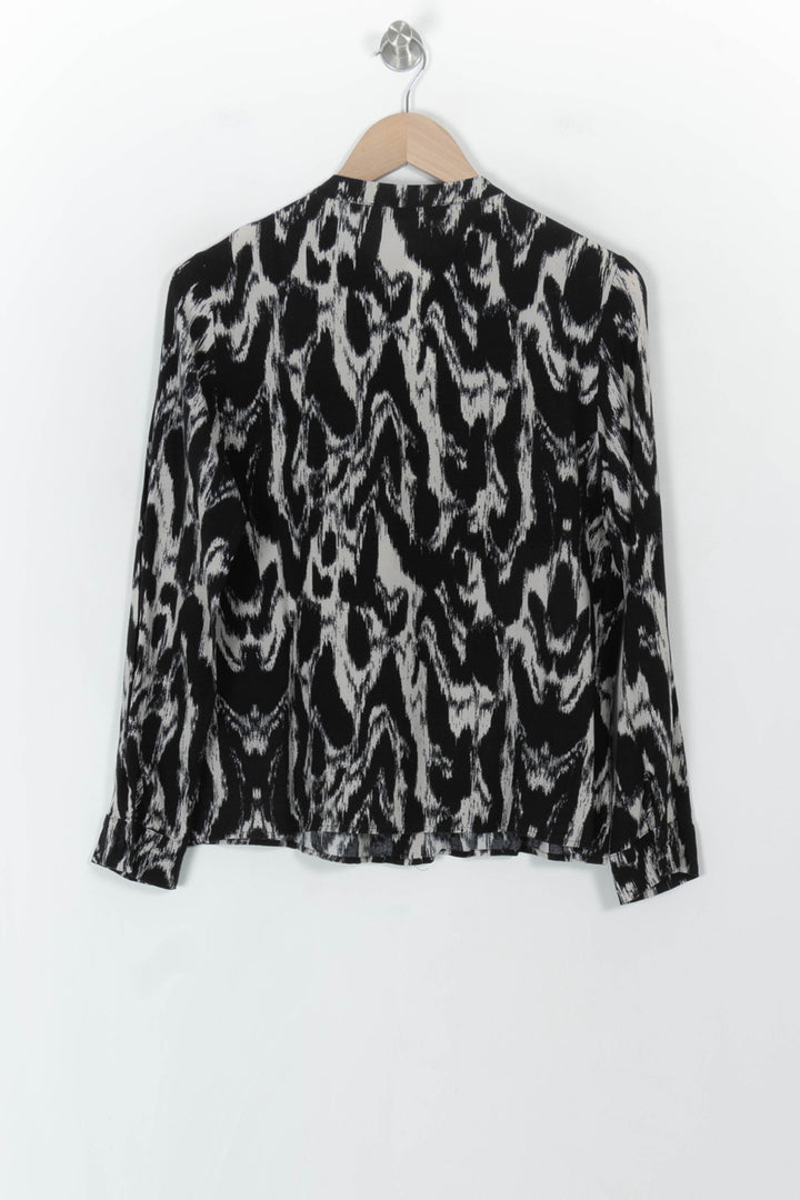 Blouse Noire et Blanche - Taille M/38 de la marque La Fée Maraboutée | PARAD120727 - Vendu par Paradigme - Image 5
