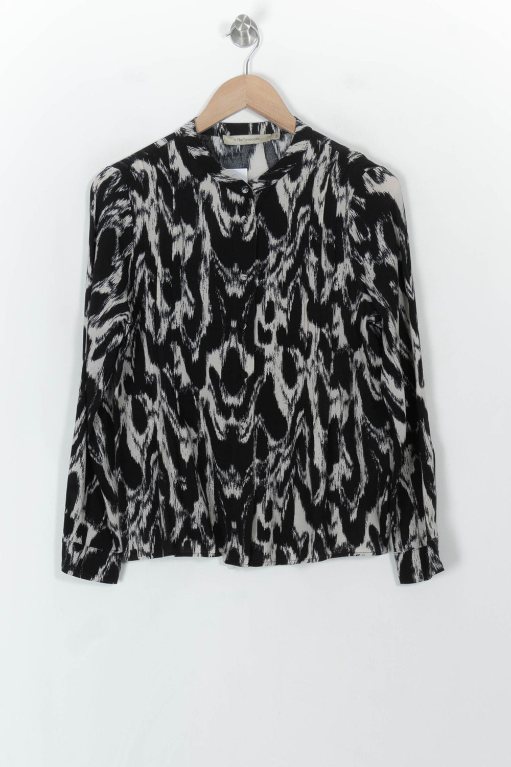 Blouse Noire et Blanche - Taille M/38 de la marque La Fée Maraboutée | PARAD120727 - Vendu par Paradigme - Image 2