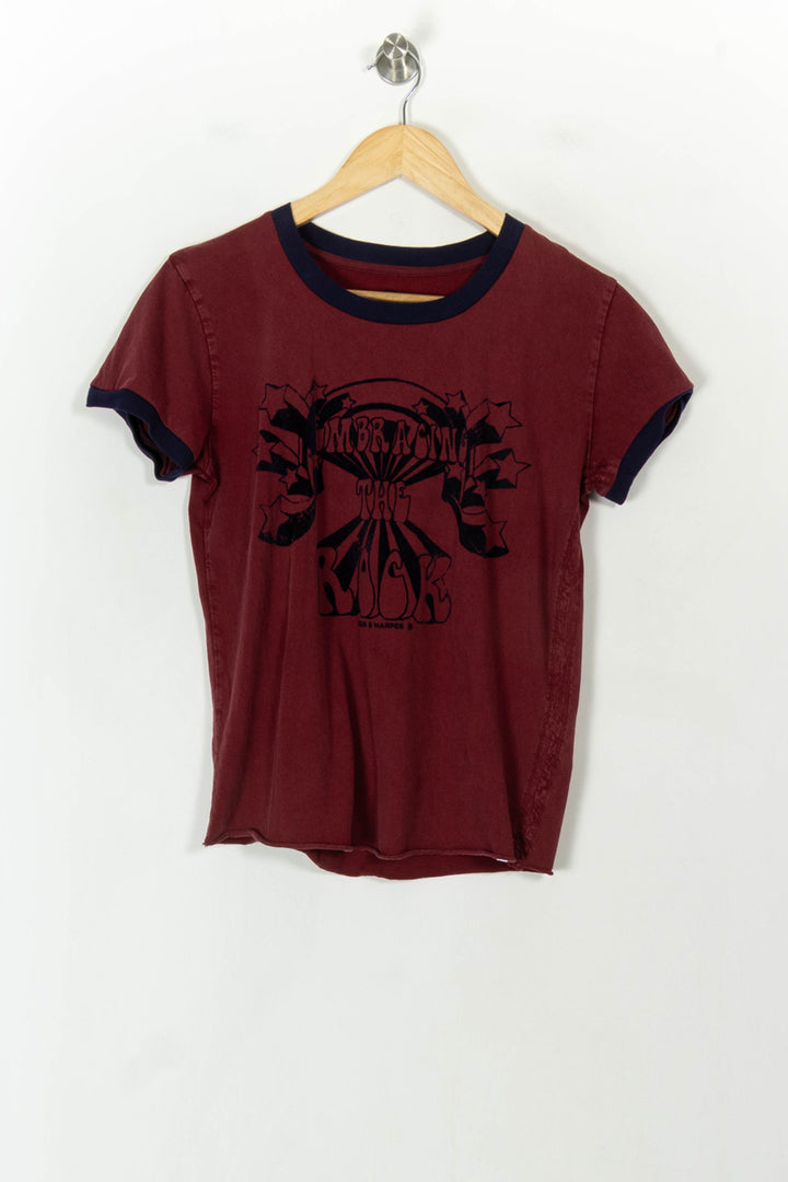 Tee-shirt Rouge et Bleu - Taille S/36 de la marque Léon &amp; Harper | PARAD120731 - Vendu par Paradigme - Image 2