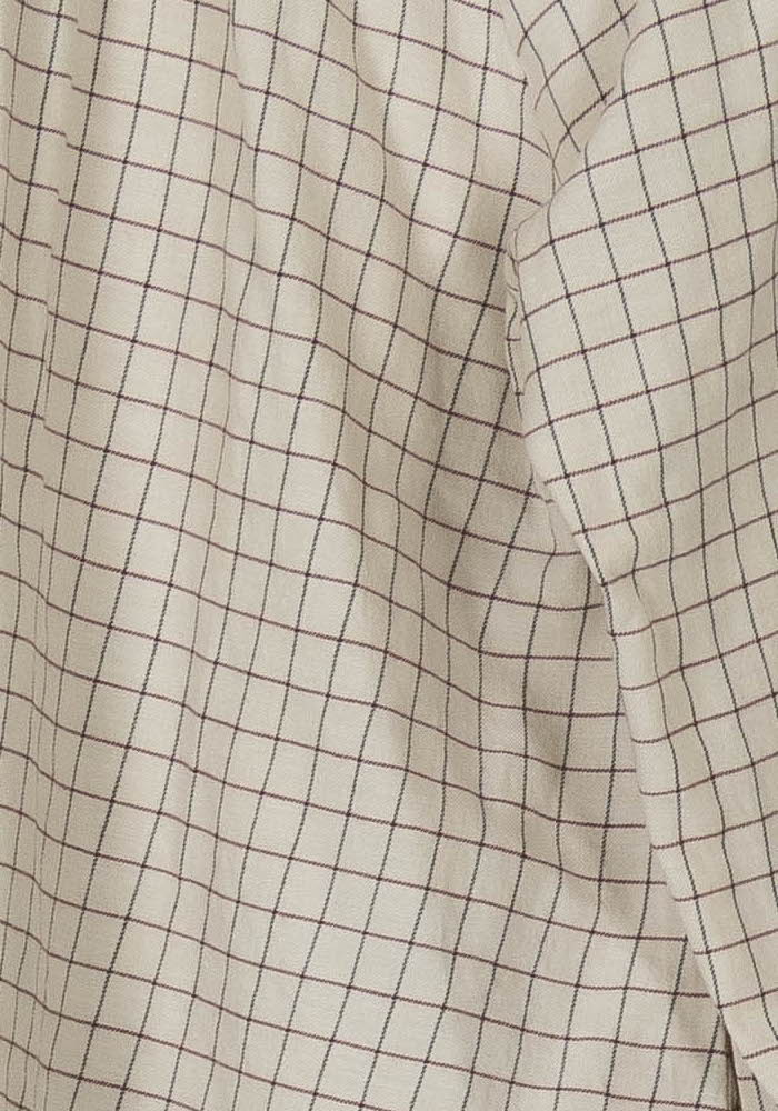 Blouse Écrue à Carreaux Marron - Taille M/38 de la marque Sézane | PARAD120733 - Vendu par Paradigme - Image 3