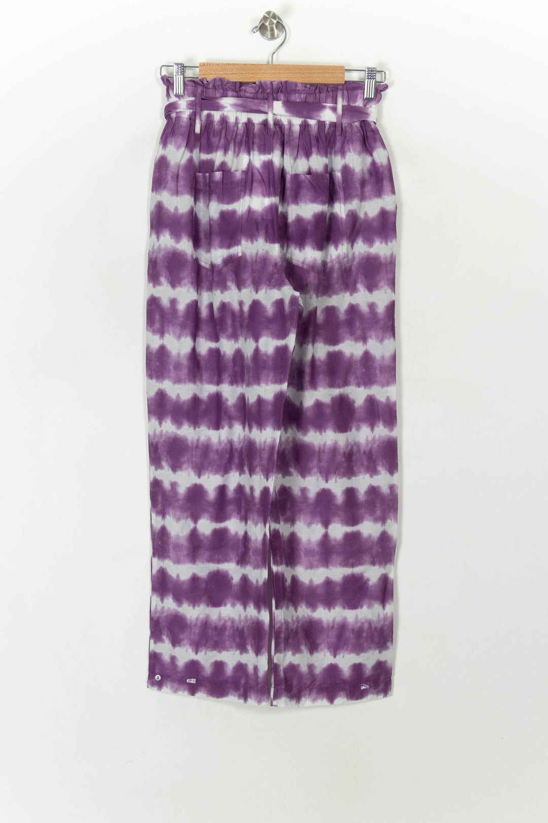 Pantalon Large Violet et Blanc - Taille M/38 de la marque Petite Mendigote | PARAD120735 - Vendu par Paradigme - Image 5