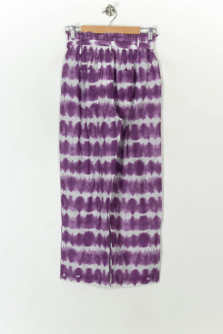 Pantalon Large Violet et Blanc - Taille M/38 de la marque Petite Mendigote | PARAD120735 - Vendu par Paradigme - Image 5