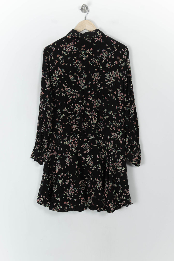 Robe Chemise Noire et Fleurie - Taille L/40 de la marque Comptoir des Cotonniers | PARAD120736 - Vendu par Paradigme - Image 5
