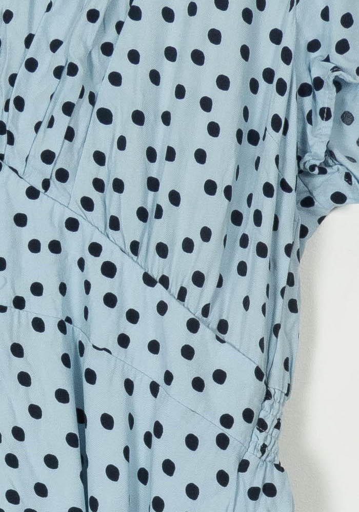 Robe Courte Bleue à Pois Noirs - Taille L/40 de la marque IKKS | PARAD120737 - Vendu par Paradigme - Image 3