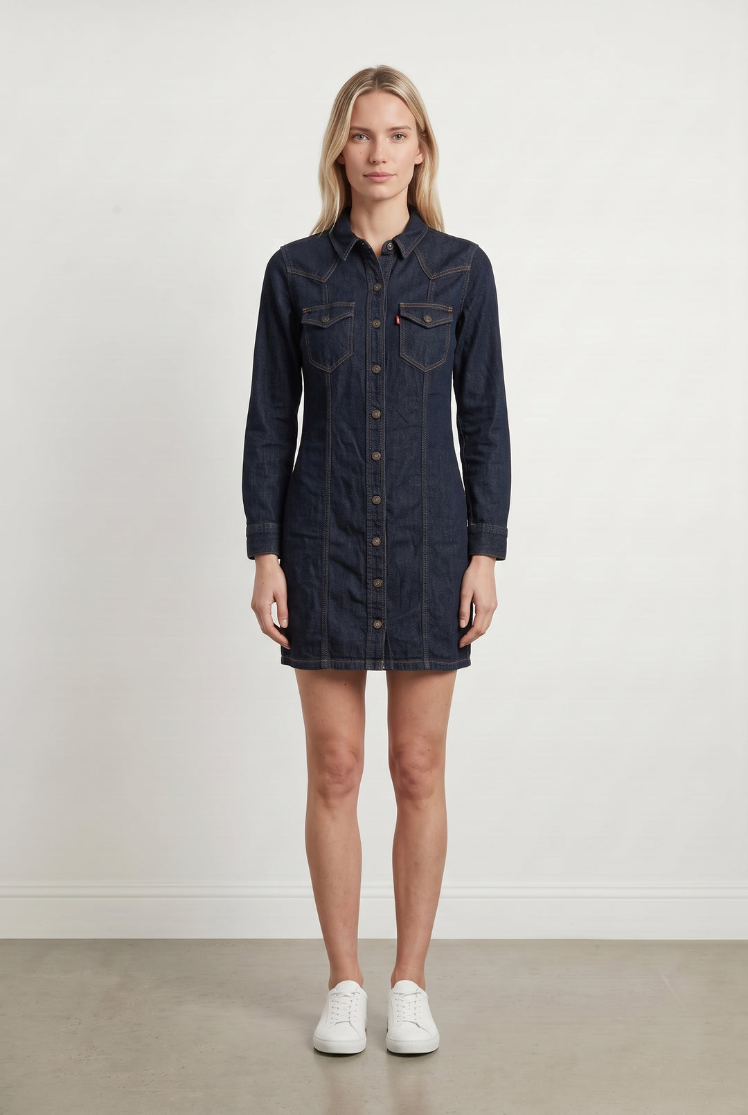 Robe Chemise Bleue - Taille XS/34 de la marque Levi's | PARAD120740 - Vendu par Paradigme - Image 1