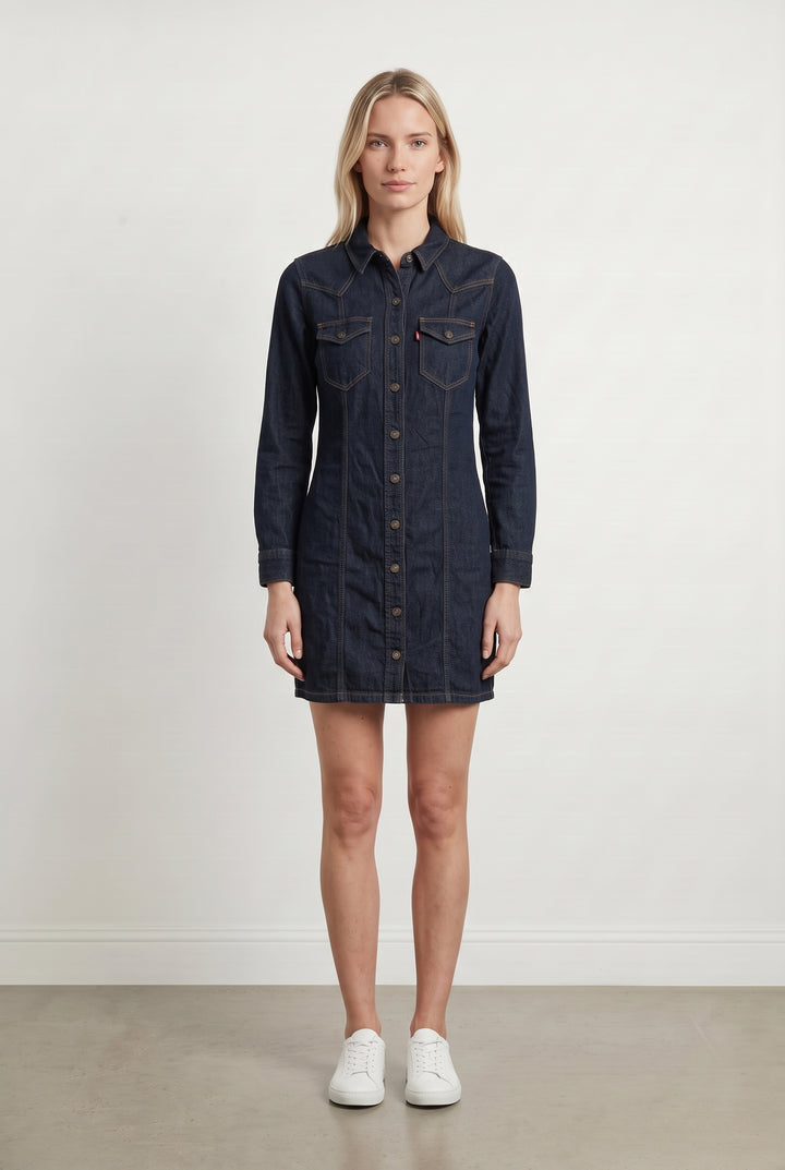 Robe Chemise Bleue - Taille XS/34 de la marque Levi&