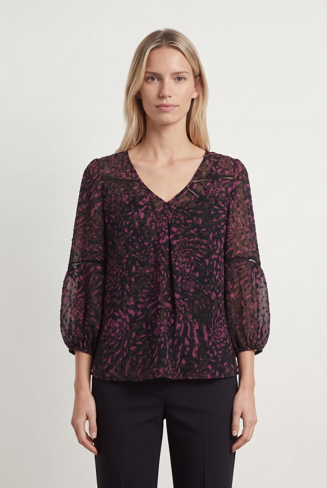 Blouse Noire et Rose - Taille M/38 de la marque IKKS | PARAD120741 - Vendu par Paradigme - Image 1