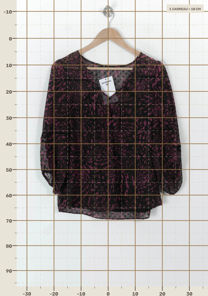 Blouse Noire et Rose - Taille M/38 de la marque IKKS | PARAD120741 - Vendu par Paradigme - Image 4