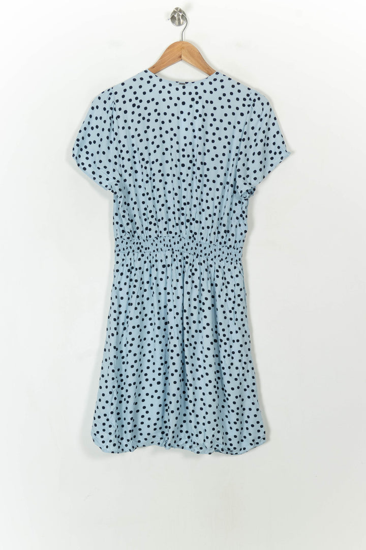 Robe Courte Bleu à Pois Noirs - Taille L/40 de la marque IKKS | PARAD120742 - Vendu par Paradigme - Image 5