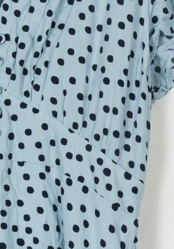 Robe Courte Bleu à Pois Noirs - Taille L/40 de la marque IKKS | PARAD120742 - Vendu par Paradigme - Image 3