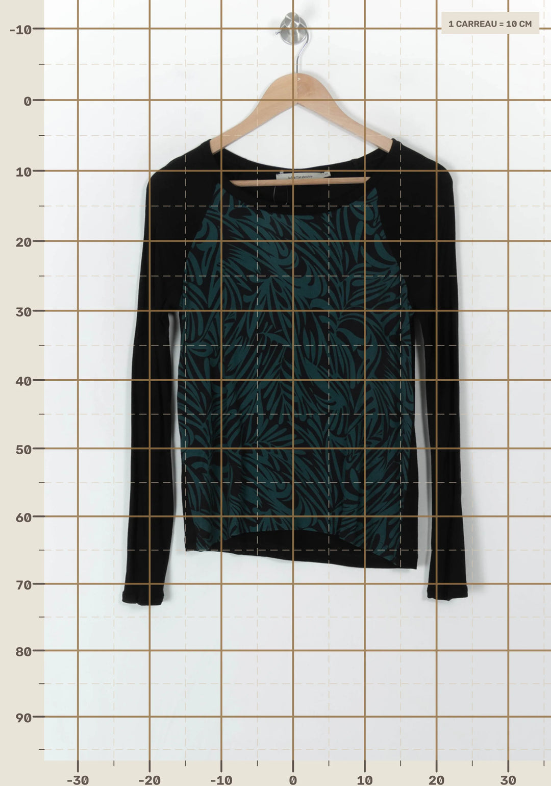 Sweat Noir et Vert - Taille S/36 de la marque La Fée Maraboutée | PARAD120748 - Vendu par Paradigme - Image 4
