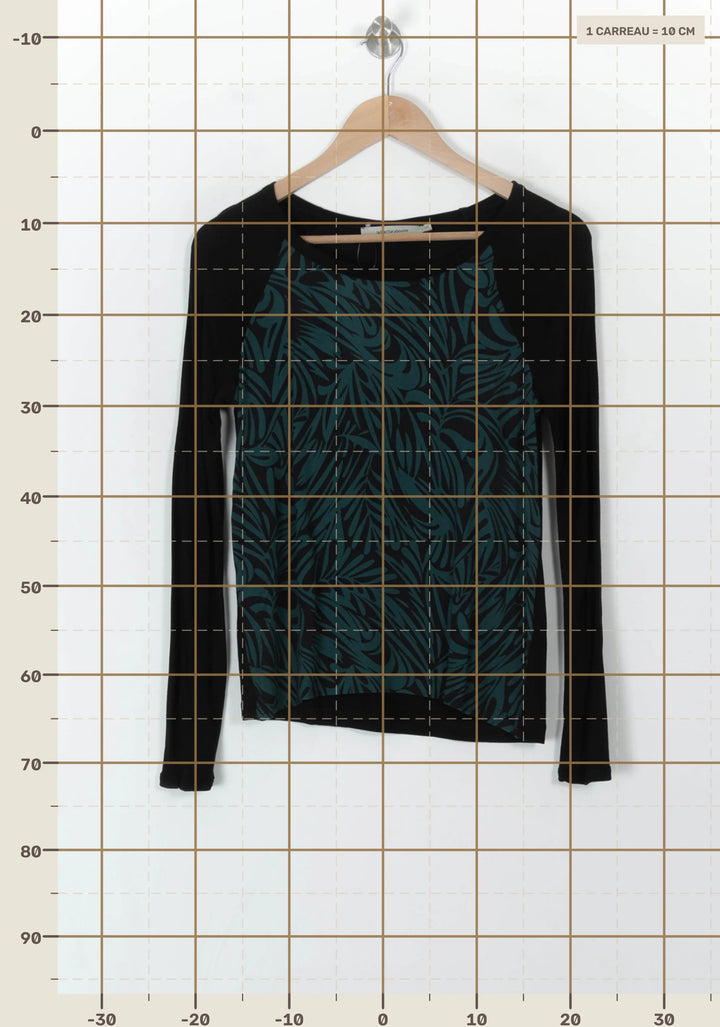 Sweat Noir et Vert - Taille S/36 de la marque La Fée Maraboutée | PARAD120748 - Vendu par Paradigme - Image 4