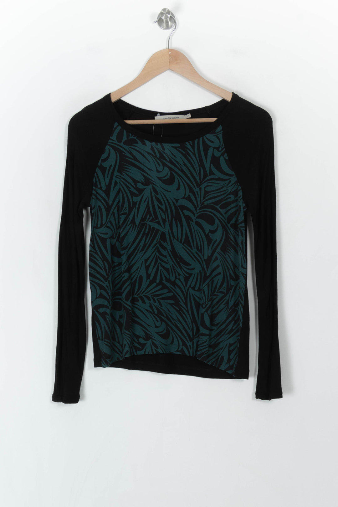 Sweat Noir et Vert - Taille S/36 de la marque La Fée Maraboutée | PARAD120748 - Vendu par Paradigme - Image 2