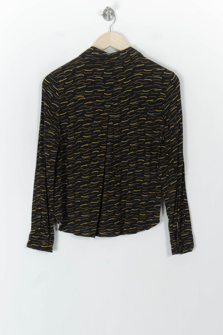 Chemisier Noir et Jaune - Taille M/38 de la marque La Fée Maraboutée | PARAD120749 - Vendu par Paradigme - Image 5
