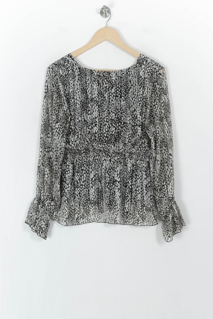 Blouse Noire et Blanche - Taille M/38 de la marque La Fée Maraboutée | PARAD120751 - Vendu par Paradigme - Image 5