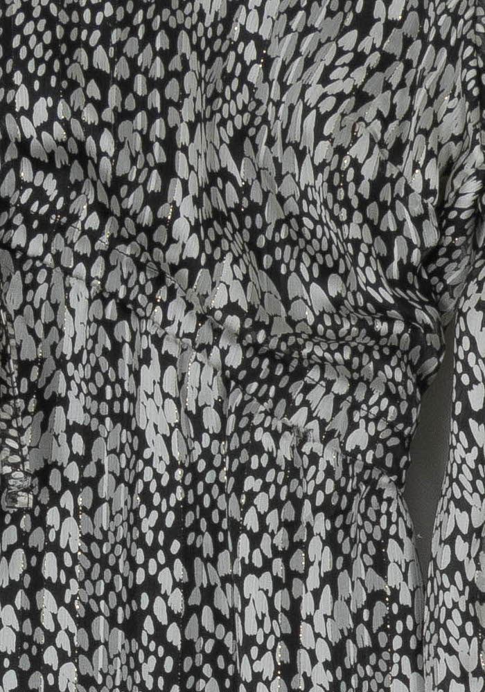 Blouse Noire et Blanche - Taille M/38 de la marque La Fée Maraboutée | PARAD120751 - Vendu par Paradigme - Image 3