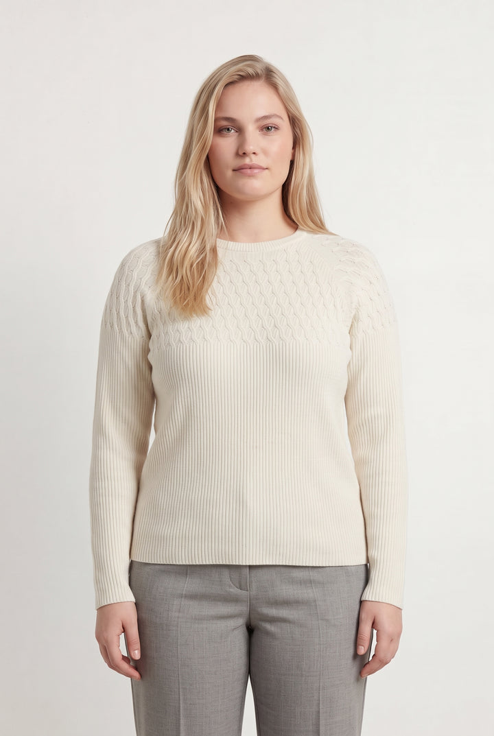 Pull Blanc - Taille XXL/44 de la marque Indies | PARAD120758 - Vendu par Paradigme - Image 1