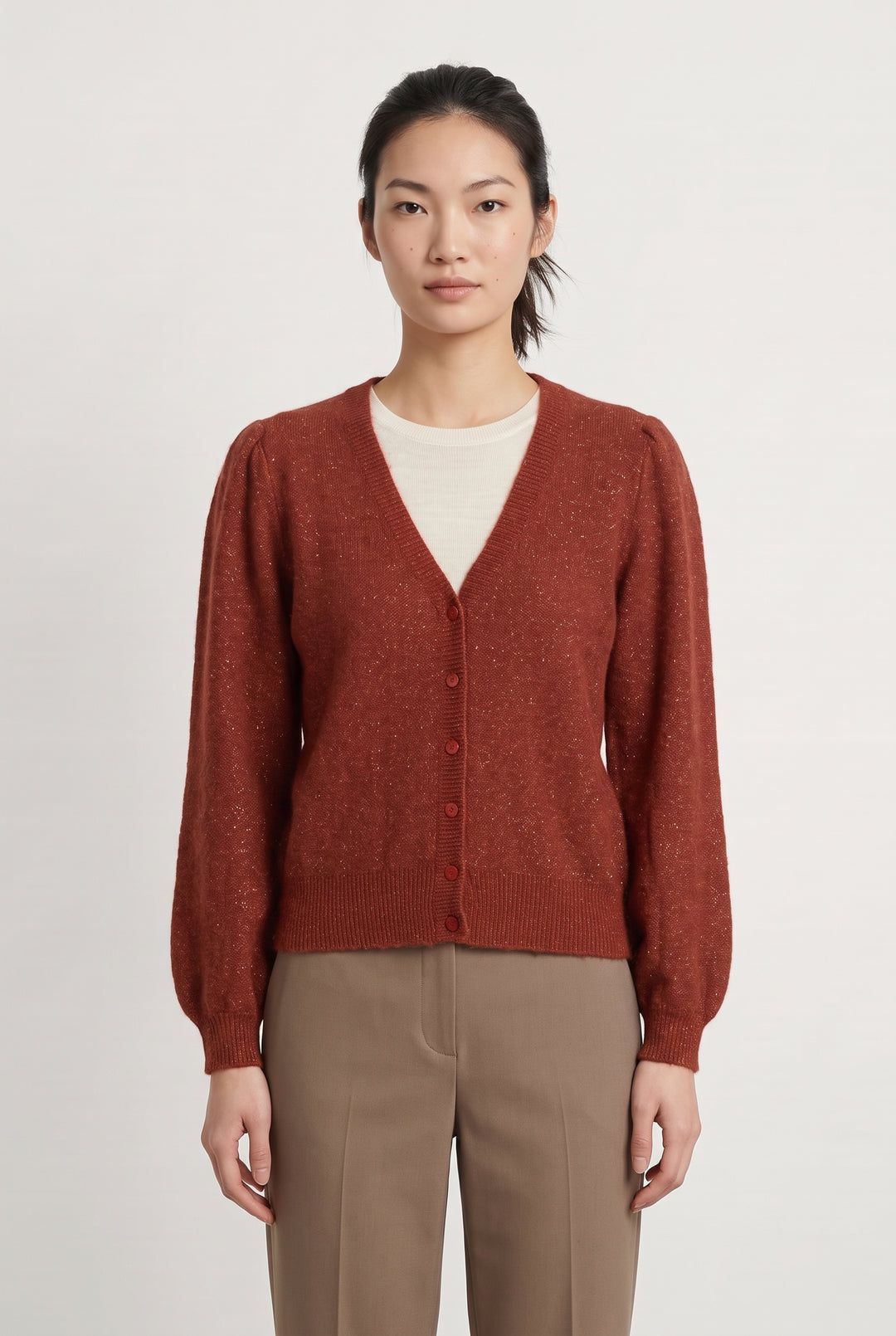 Cardigan Bordeaux - Taille XS/34 de la marque Des petits hauts | PARAD120760 - Vendu par Paradigme - Image 1