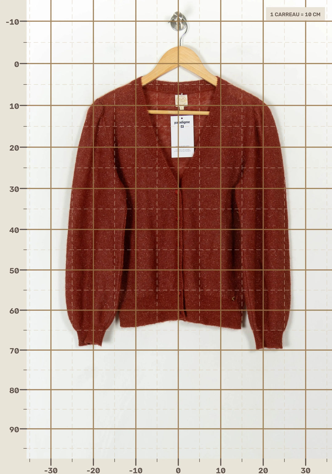 Cardigan Bordeaux - Taille XS/34 de la marque Des petits hauts | PARAD120760 - Vendu par Paradigme - Image 4