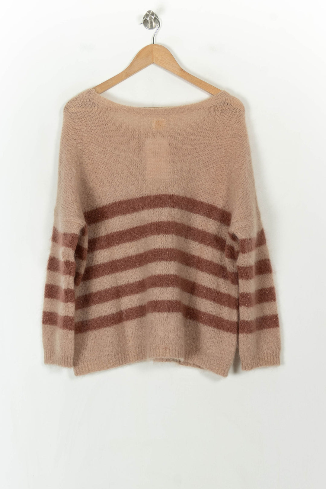 Pull Rose et Marron - Taille M/38 de la marque Des petits hauts | PARAD120765 - Vendu par Paradigme - Image 5