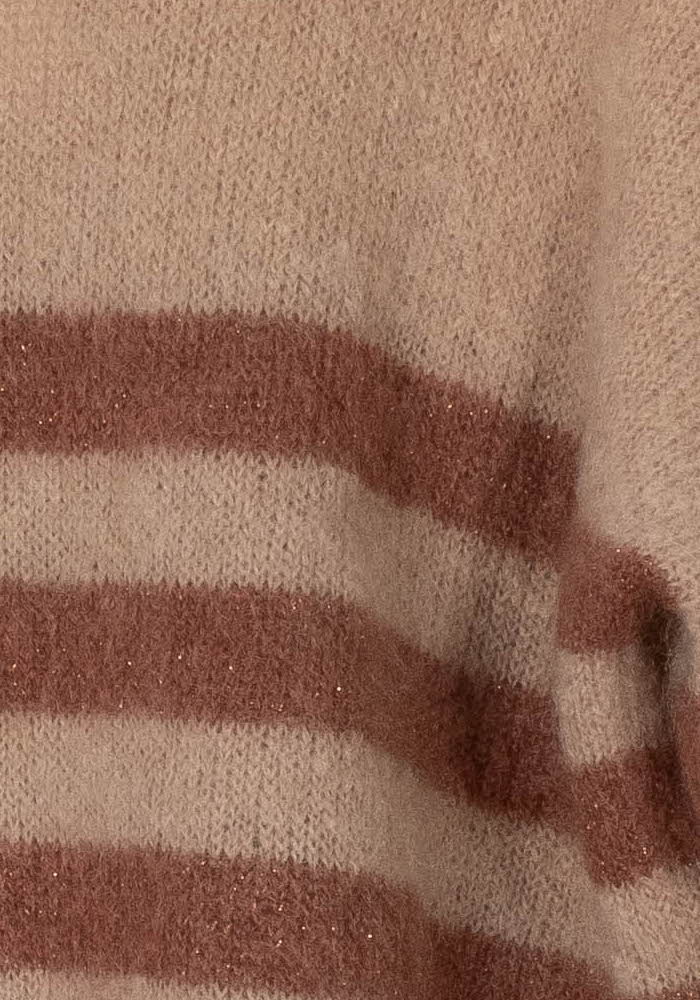 Pull Rose et Marron - Taille M/38 de la marque Des petits hauts | PARAD120765 - Vendu par Paradigme - Image 3