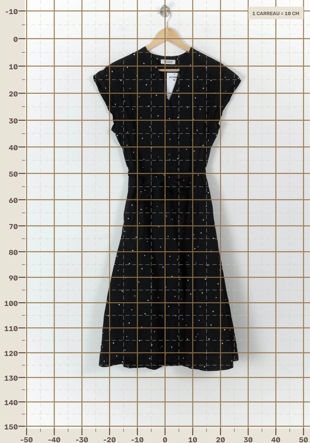 Robe longue noire à pois blancs - Taille L/40 de la marque Comptoir des Cotonniers | PARAD120768 - Vendu par Paradigme - Image 4