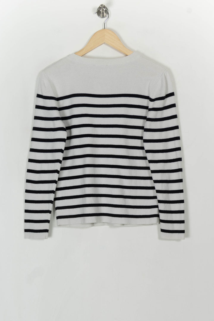 Marinière Blanche et Noire - Taille S/36 de la marque Caroll | PARAD120773 - Vendu par Paradigme - Image 5