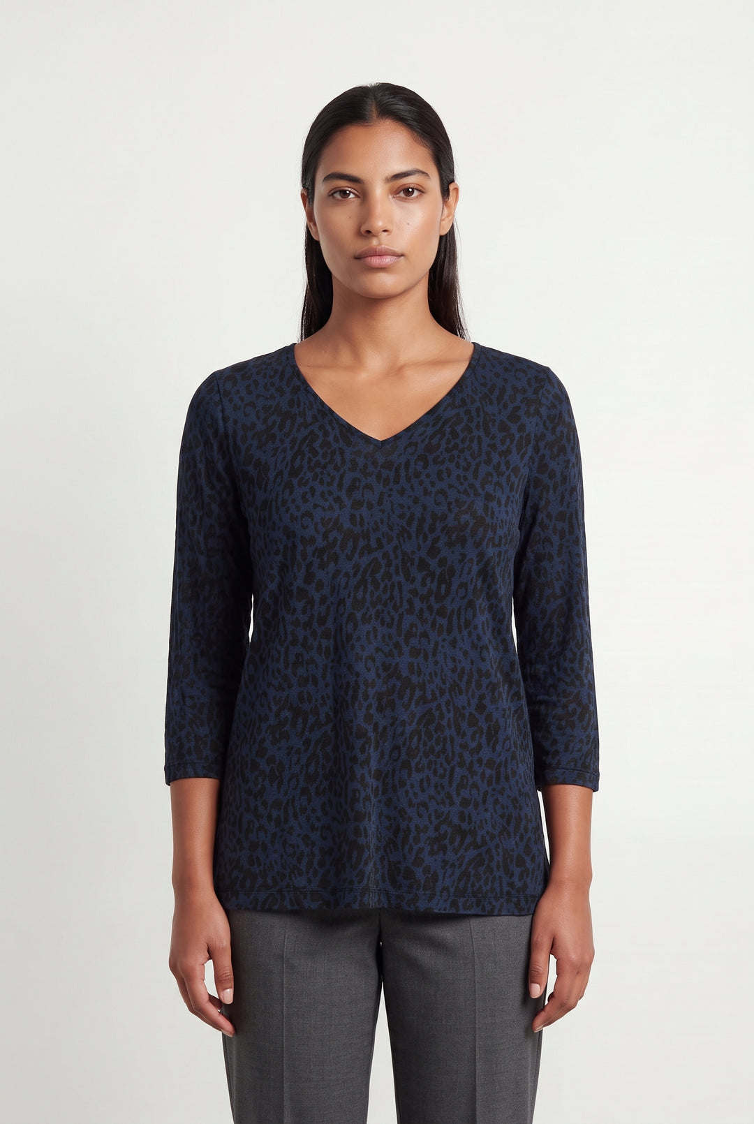 Tee-shirt Bleu et Noir - Taille L/40 de la marque Caroll | PARAD120776 - Vendu par Paradigme - Image 1