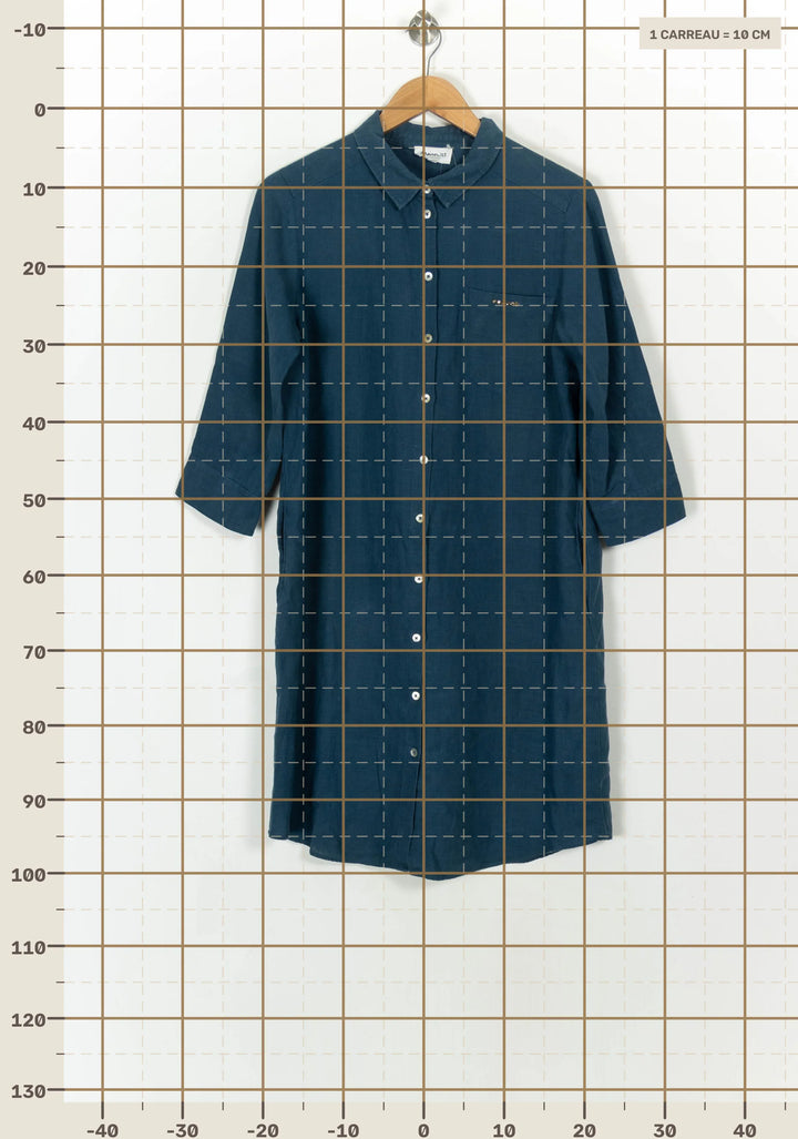 Robe chemise bleue - Taille M/38 de la marque Maison 123 | PARAD120779 - Vendu par Paradigme - Image 4