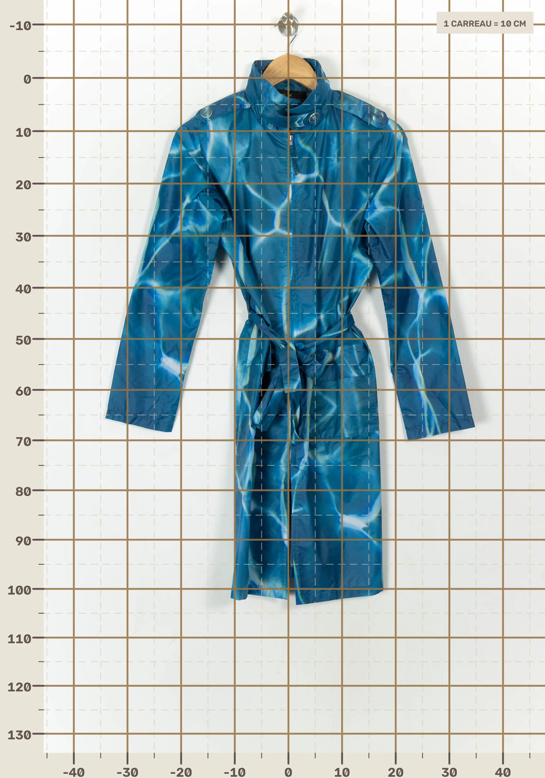 Trench Bleu et Blanc - Taille M/38 de la marque Agnès b. | PARAD120781 - Vendu par Paradigme - Image 4
