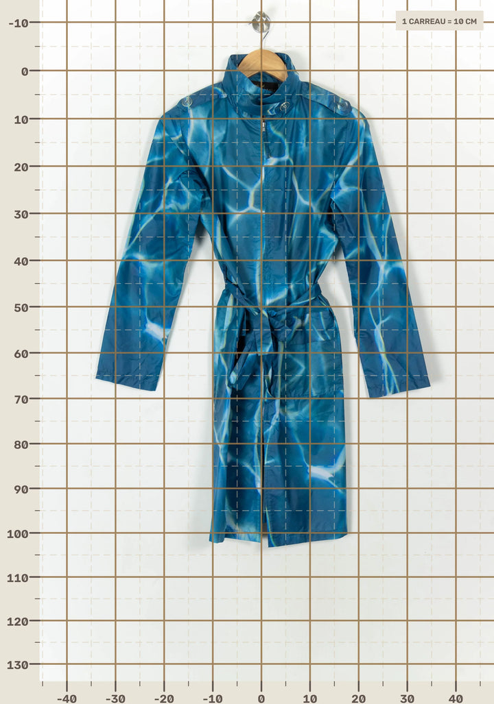 Trench Bleu et Blanc - Taille M/38 de la marque Agnès b. | PARAD120781 - Vendu par Paradigme - Image 4