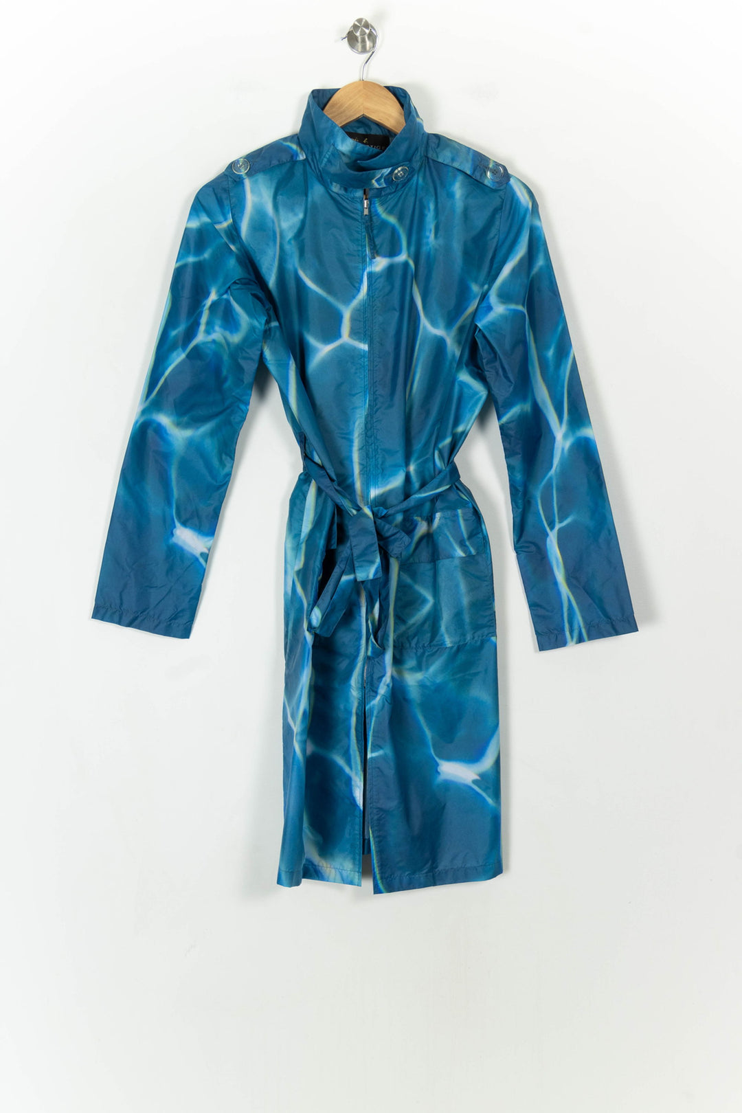Trench Bleu et Blanc - Taille M/38 de la marque Agnès b. | PARAD120781 - Vendu par Paradigme - Image 2