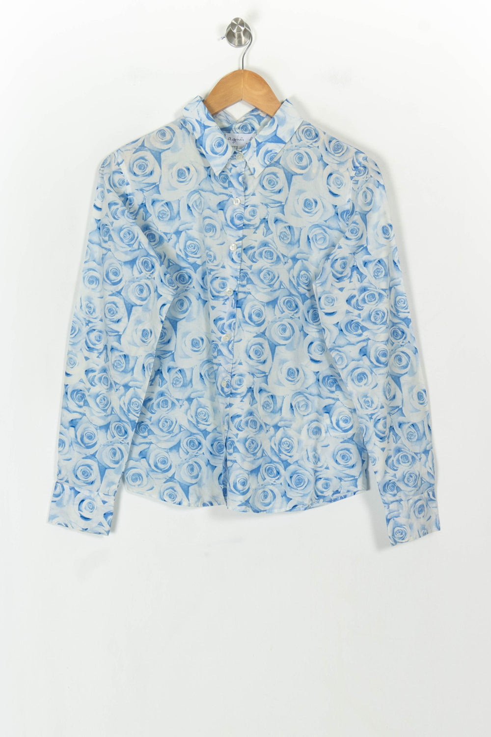 Chemise Blanche et Bleue - Taille M/38 de la marque Agnès b. | PARAD120782 - Vendu par Paradigme - Image 2