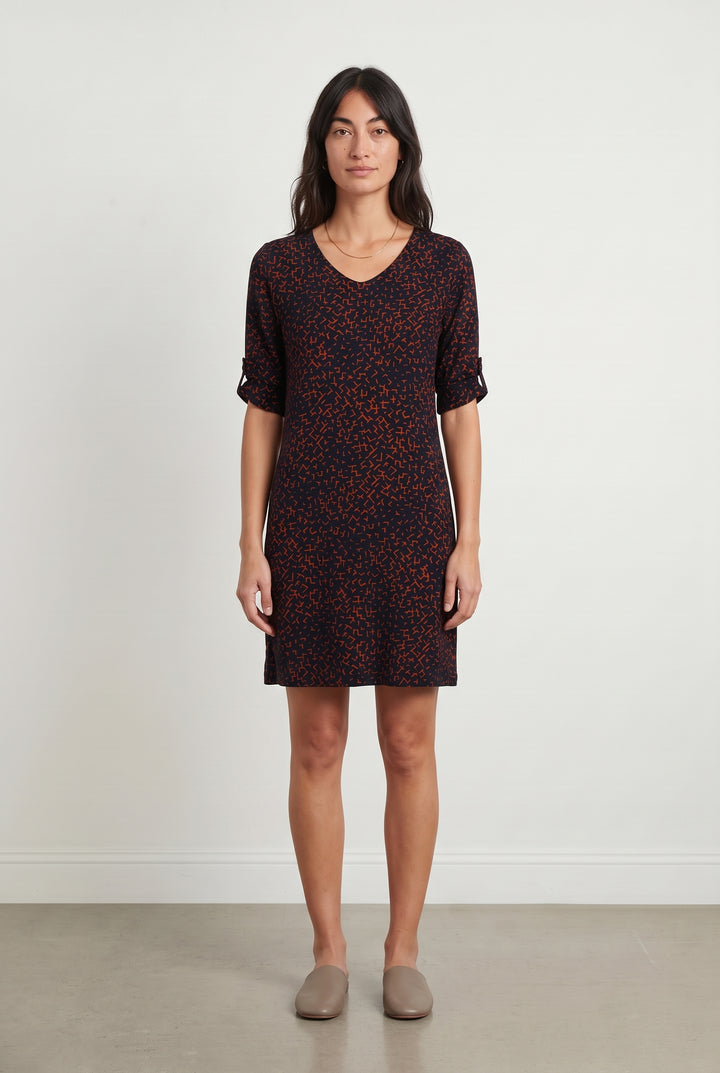 Robe Noire et Orange - Taille S/36 de la marque La Fée Maraboutée | PARAD120786 - Vendu par Paradigme - Image 1
