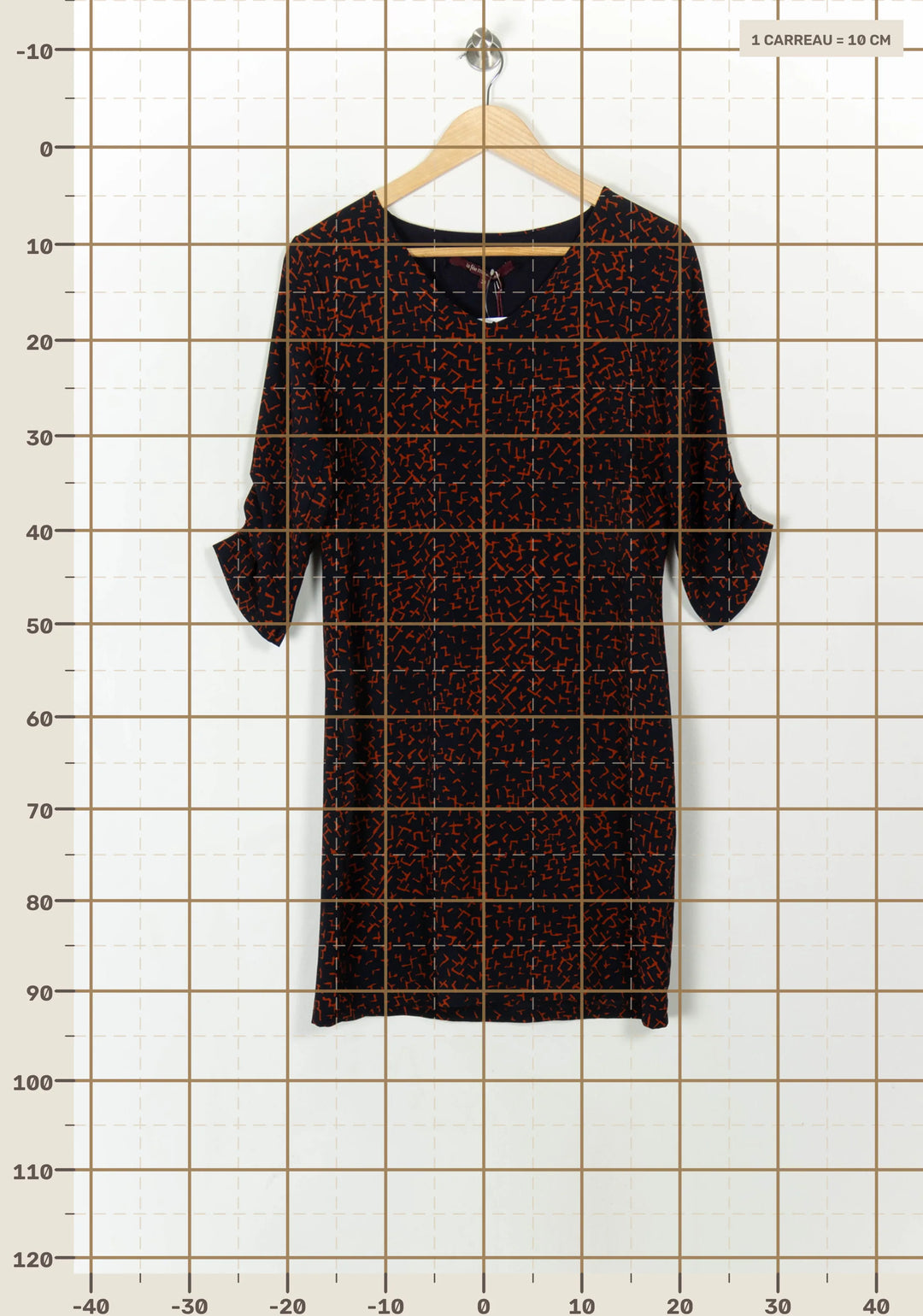 Robe Noire et Orange - Taille S/36 de la marque La Fée Maraboutée | PARAD120786 - Vendu par Paradigme - Image 4