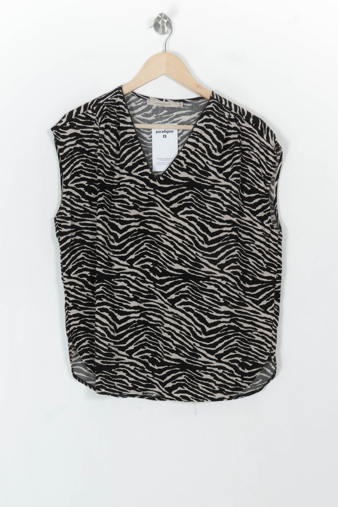 Blouse Noire et Beige - Taille XXL/44 de la marque La Fée Maraboutée | PARAD120789 - Vendu par Paradigme - Image 2