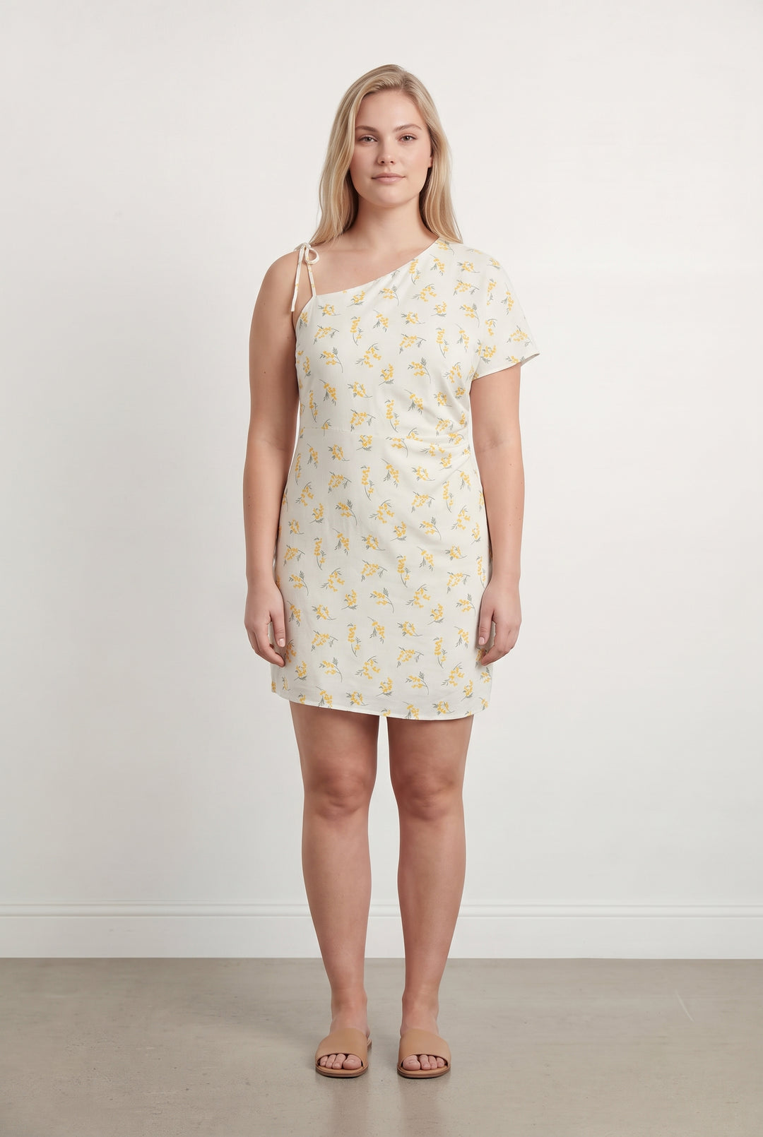 Robe Courte Blanche et Jaune - Taille XL/42 de la marque Claudie Pierlot | PARAD120793 - Vendu par Paradigme - Image 1