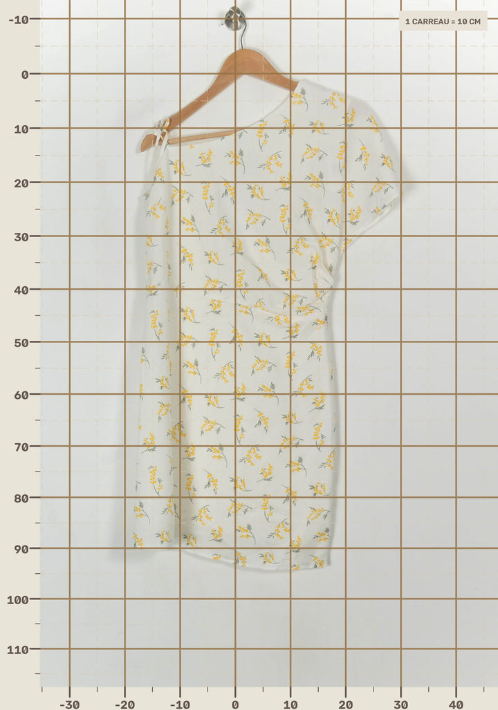 Robe Courte Blanche et Jaune - Taille XL/42 de la marque Claudie Pierlot | PARAD120793 - Vendu par Paradigme - Image 4