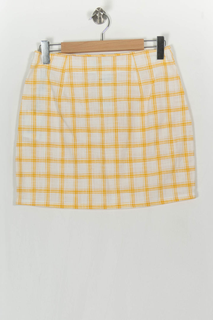 Jupe Courte Jaune et Blanche - Taille L/40 de la marque Claudie Pierlot | PARAD120794 - Vendu par Paradigme - Image 5