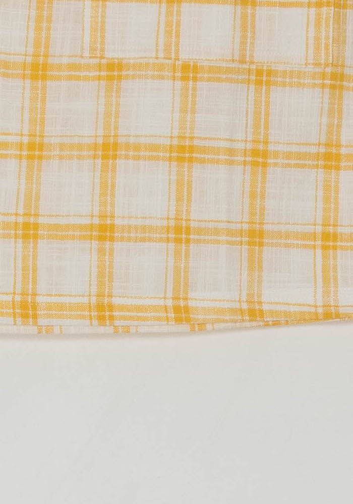Jupe Courte Jaune et Blanche - Taille L/40 de la marque Claudie Pierlot | PARAD120794 - Vendu par Paradigme - Image 3